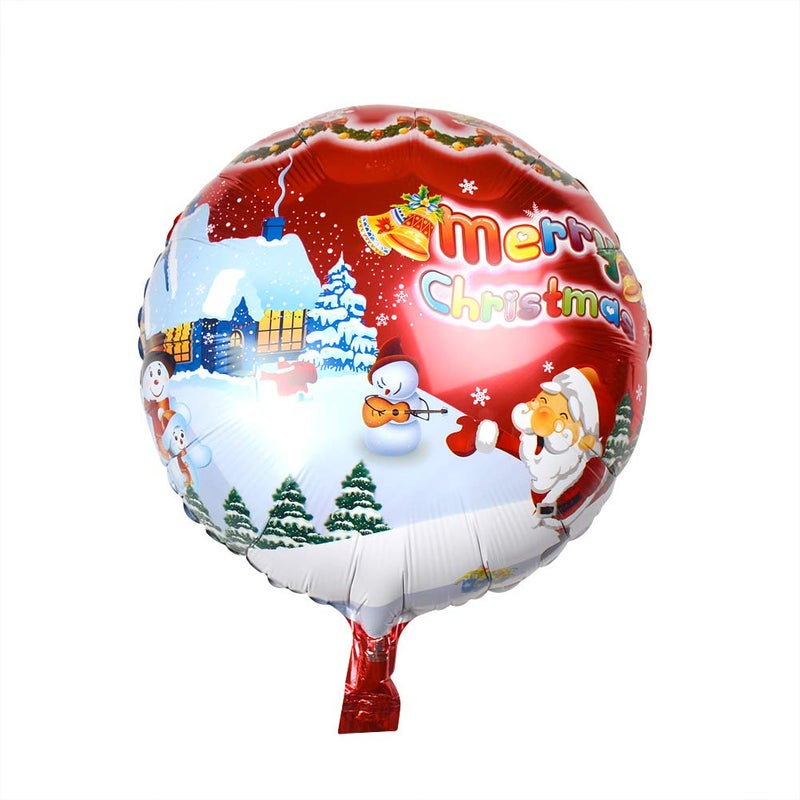 Gardeningwill 12pcs Christmas Aluminum Foil Santa Clause Balloons Party Supplies Decoration - Image 2